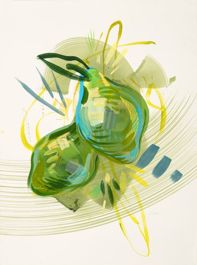 Abstract Green Pears by Kristin Cronic