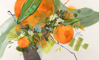 Vibrant Orange Blossoms by Kristin Cronic