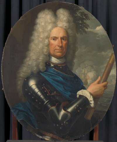 Portrait of Rear-Admiral Arent van Buren by Krzyztof (1659-1729) Lubieniecki