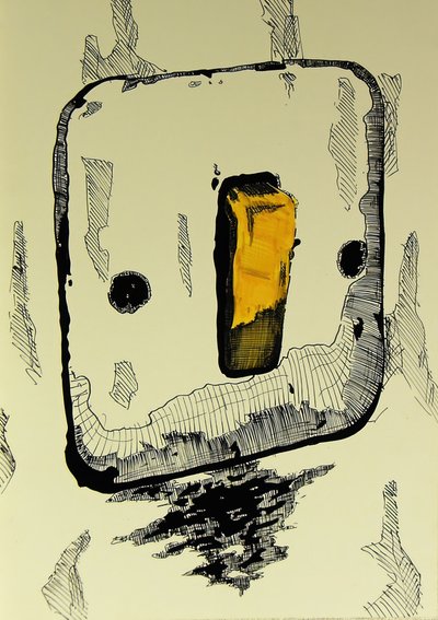 Abstract Yellow Face by Kulik