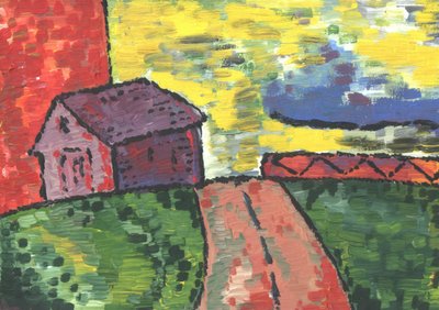 Colorful Country Barn by Kulik