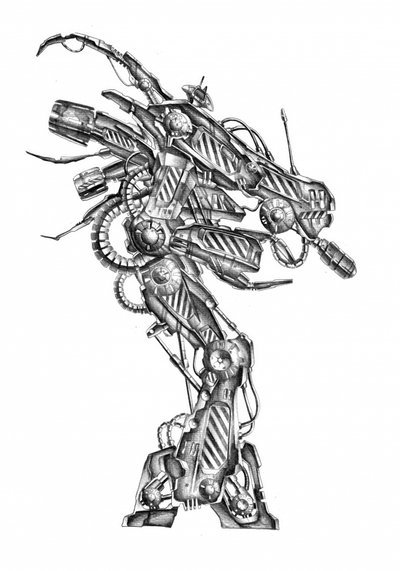 Futuristic Robot Mech by Kulik