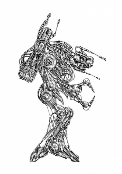 Futuristic Robot Warrior by Kulik