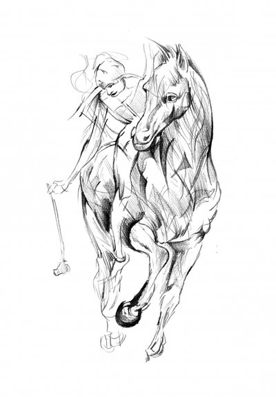Galloping Horse Rider by Kulik