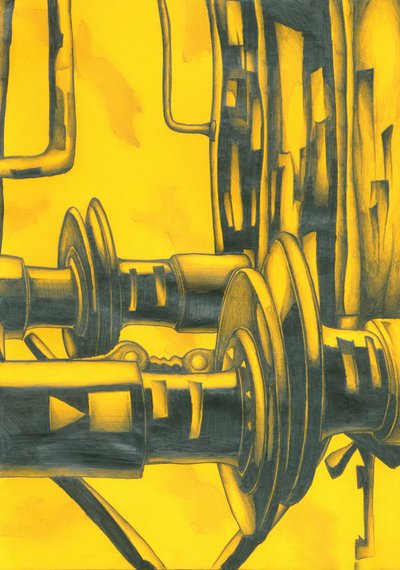 Golden Industrial Gears by Kulik