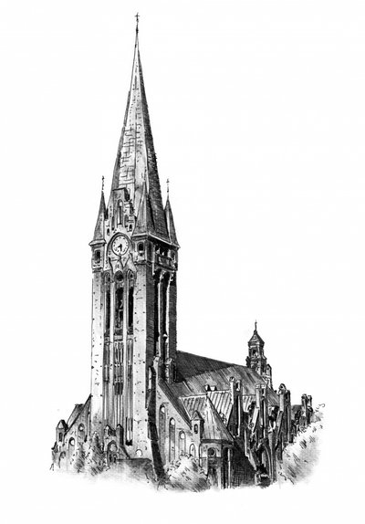 Gothic Church Spire by Kulik