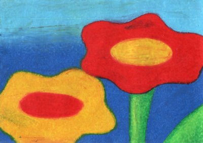Happy Red Yellow Blooms by Kulik