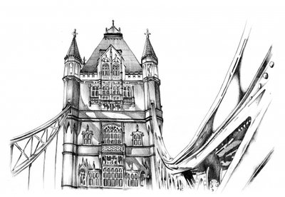 Iconic London Architecture Sketch by Kulik