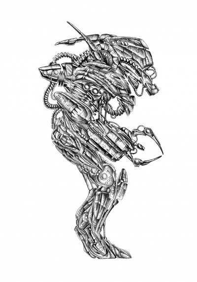 Intricate Cybernetic Creature by Kulik