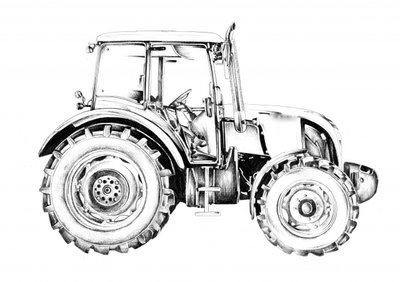 Modern Tractor Sketch by Kulik