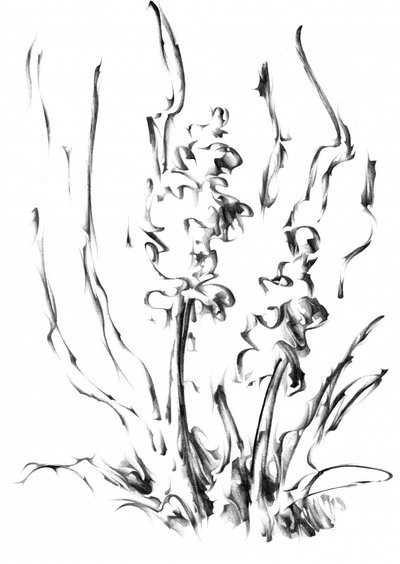 Monochrome Floral Grace by Kulik