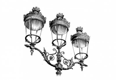 Ornate Triple Lampposts by Kulik