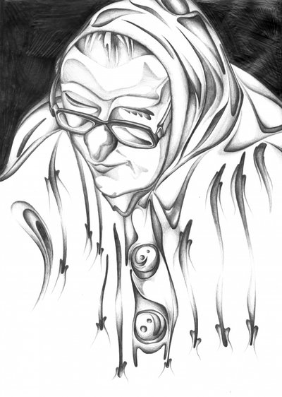 Reflective Elderly Woman by Kulik