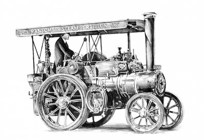 Vintage Steam Tractor by Kulik