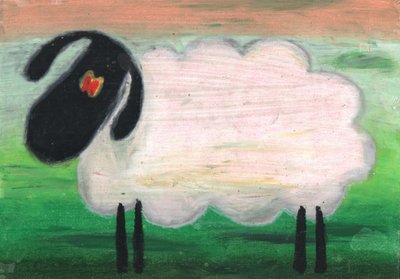 Whimsical Black Sheep by Kulik