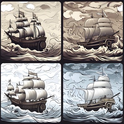 4 Types of Black and White Outline Only 1 by Kurt Heppke