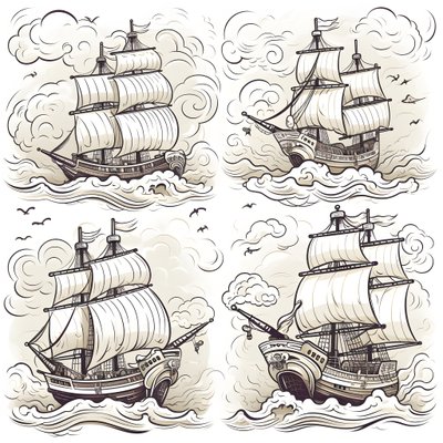 4 Types of Black and White Outline Only 3 by Kurt Heppke