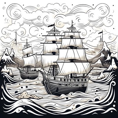 4 Types of Black and White Outline Only 4 by Kurt Heppke
