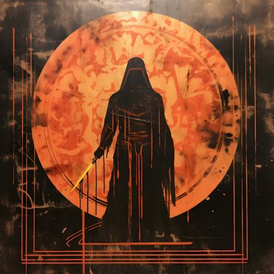 Metal Etching Art in the Style of Ancient Egyptian Aesthetics by Kurt Heppke