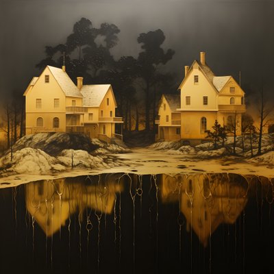 two golden houses 3 by Kurt Heppke