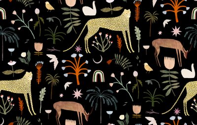 Wild Garden Pattern by Léa Le Pivert