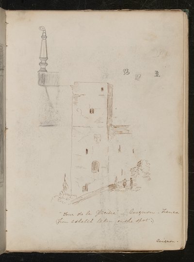 Study of a Table Leg, Architectural Study, Tour de la Glacine - Avignon - France by Lady Butler