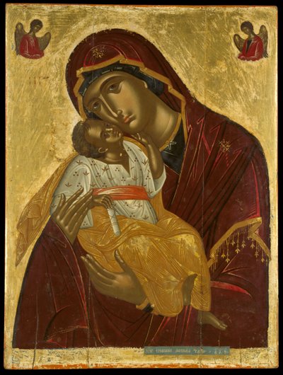 Icon of the Virgin of Tenderness, from Crete by Lambardos Emmanuel