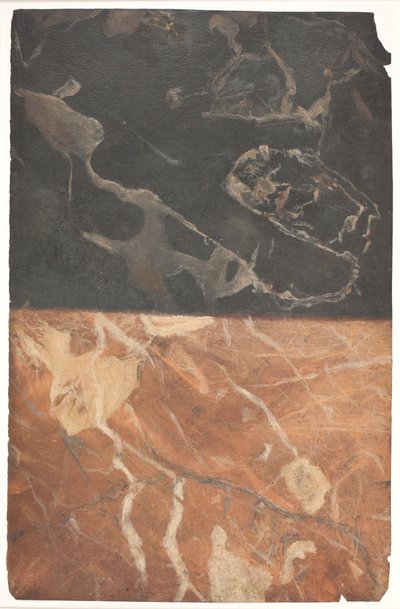 Draft for Two Different Types of Marbling, One Black and One Ochre Red by Lambert van Haven
