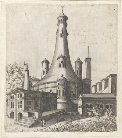 Building with a Crescent Moon on the Roof by Lambertus Suavius
