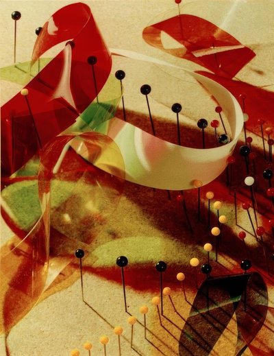 Study with Pins and Ribbons by Laszlo Moholy Nagy