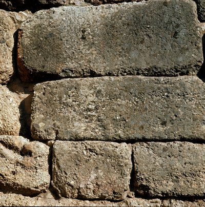 Walls Near the Lions Gate: Ancient Town of Mycenae (1500-1100 BC), Greece by Late Helladic Period Mycenaean