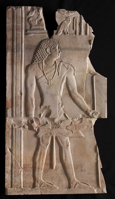 Mentuemhat as Priest with Staff and Scepter, c.667-647 BC by Late Period Egyptian