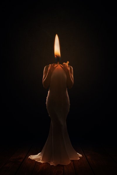 Ethereal Candle Figure by Laura Benvenuti