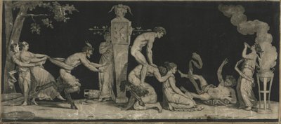 Bacchanal, The Game of Leap Frog, c. 1785 by Laurent Guyot