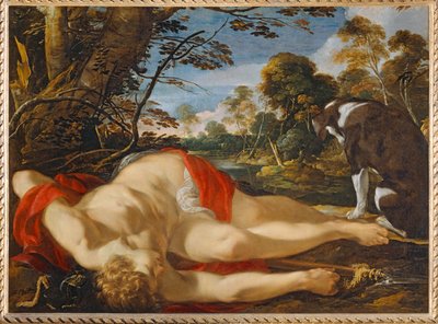 Death of Adonis by Laurent de (workshop of) La Hyre