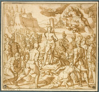 Study for Saint James Saving an Innocent from the Flames by Lazzaro Tavarone