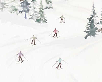 Skiing In Tremblant by Leah Straatsma