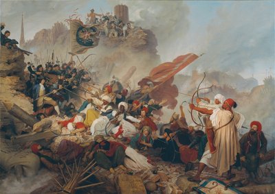 Storming of the Löwelbastei by the Turks by Leander Russ
