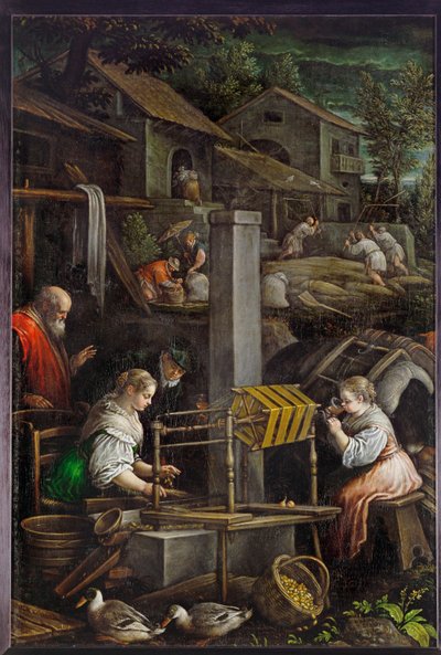 July (Spinning and Weaving) by Leandro da Ponte Bassano