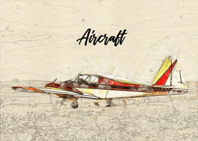 Aviation Sketch by Lembayung senja studio [Vintage Poster]