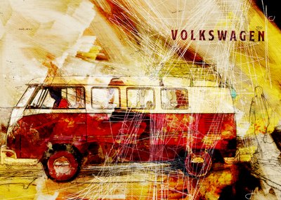 Retro Van Adventure by Lembayung senja studio [Vintage Poster]