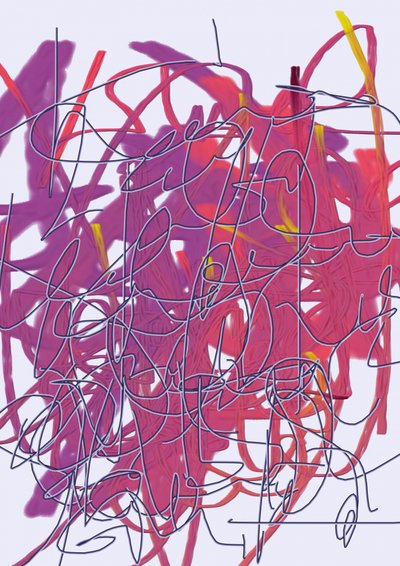 Tangled Color Energy by Lembayung senja studio [Vintage Poster]