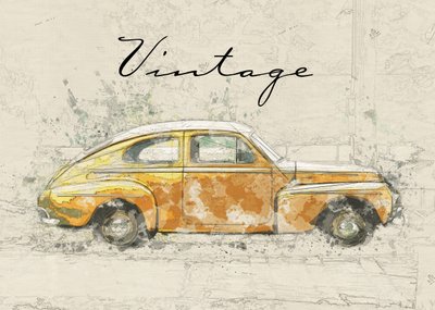 Car Sketch by Lembayung senja studio [Vintage Poster]