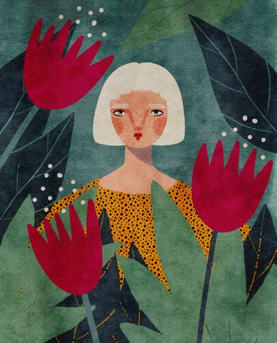 Whimsical Jungle Woman by Lena Refur