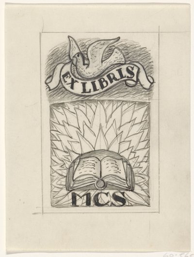 Design for an Ex Libris of MCS by Leo Gestel