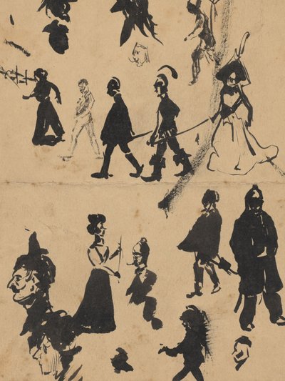 Study Sheet with Men and Women by Leo Gestel
