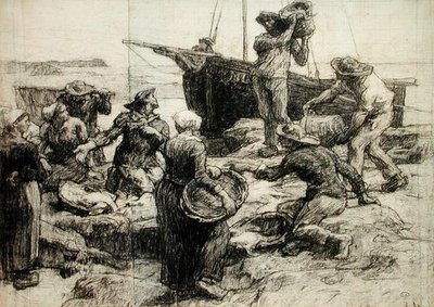 Sorting the Catch by Leon Augustin Lhermitte