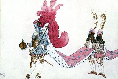 Costume design for The King with His Pages, from Sleeping Beauty by Leon Bakst