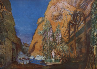 Stage Design for the Ballet Blue God by R. Hahn, 1912 by Leon Bakst
