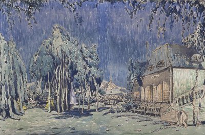 Stage design for the ballet Les Papillons by Robert Schumann by Leon Bakst
